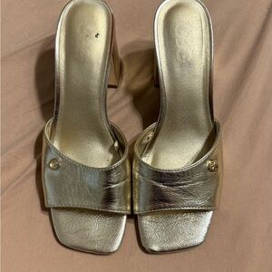 Elegant Gold Women's Heels